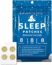 Sleep Patches for Adults, Jat Lag Sleep Aid Patches with 420 Hyaluronique Acid Micropoints, Appliquer sur Yintang, Acupoint Amian, Utilisation continue quatre semaines, Ingrédients naturels à base de plantes, 8 Compte
