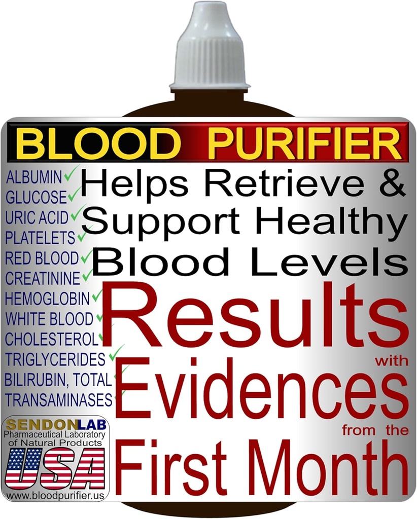 Purificateur de sang pour récupérer et soutenir Bloodstream. Supplément naturel pour nettoyer, tonique et renforcer vos organes. 2 oz