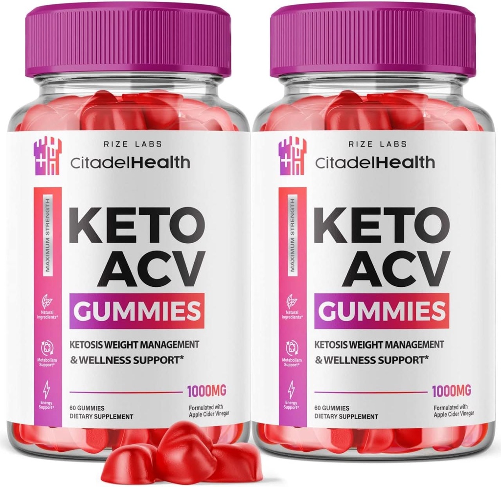 (2 Pack) Gummies Citadelle Santé Keto - Gummies Citadelle Santé Keto ACV pour la perte de poids avancée Gummies Keto Boost Corps avec supplément de vinaigre de cidre de pomme Fat Belly (120 Gummies)