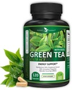 Extrait de thé vert Potent Garden avec EGCG Énergie Naturelle, Focus Mental, Soutien Immune, Formule Coeur Antioxydant et Santé, Capsules d'extrait de thé vert non-OGM 120