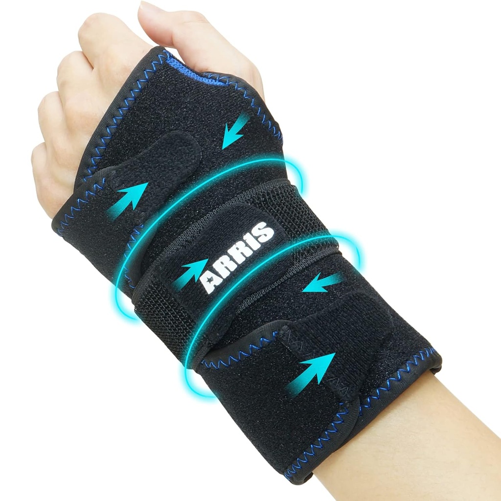 Wrist Ice Pack Wrap for Carpal Tunnel Relief - Brace de soutien à la main avec 2 packs de gel réutilisables Compresseur à froid chaud pour l'arthrite rhumatoïde, la Tendonite, les blessures sportives, l'gonflement, les bleus et les sprains