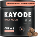 Kayode Daily Multi - Chien Multivitamin & Superfood Chew. Remplir les lacunes nutritives. Aide les articulations, la digestion, le coeur, le cerveau, l'urine et plus. Ajouter des aliments pour chiens. Parfait pour les chiots aussi.
