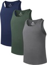 Sous-vêtements homme DAVID ARCHY Cotton peigné Tank Tops Soft Moisture-Wicking Shirt Respirant A-shirt pour homme 3 Pack
