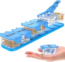 Très grand organisateur hebdomadaire de pilules - Pill Box étanche de 7 jours, cas portable de vitamine et de supplément, facile à ouvrir conception, idéal pour voyager et la gestion quotidienne des médicaments (bleu)