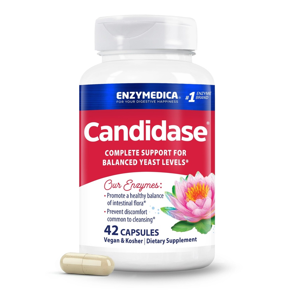 Enzymedica, Candidase, Enzymes digestifs pour le soutien de nettoyage doux, Gut Health & Digestion, 42 Compte