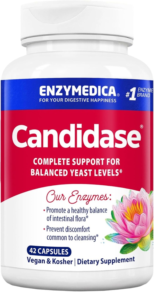 Enzymedica, Candidase, Enzymes digestifs pour le soutien de nettoyage doux, Gut Health & Digestion, 42 Compte