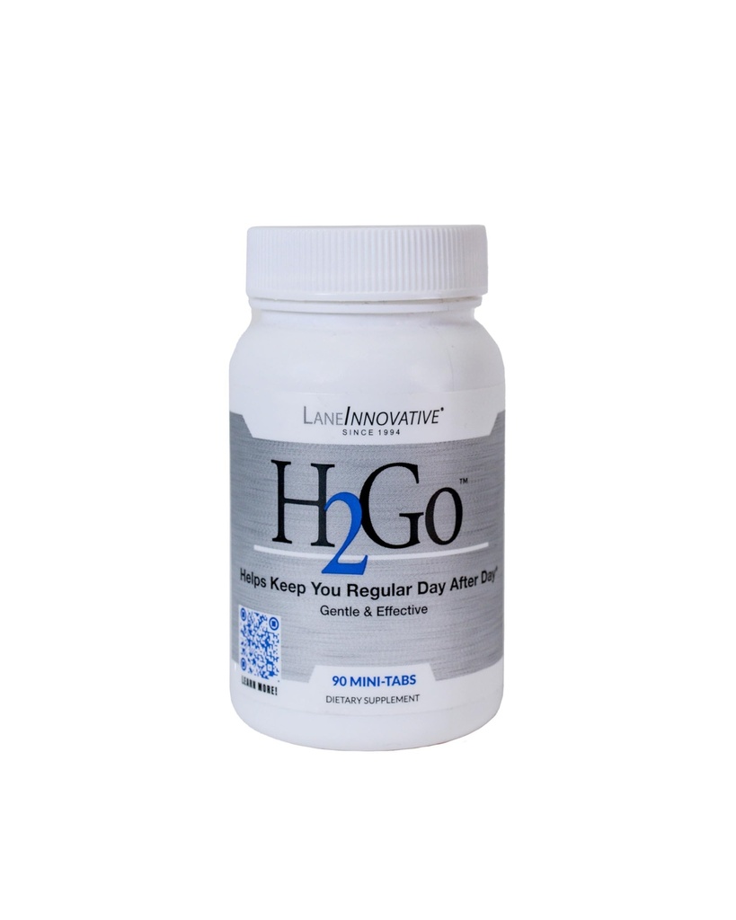 Lane Labs - H2Go, aide à soulager la constipation et l'irrégularité, doux et efficace, supplément minéral naturel, soutient Colon et la santé digestive, pas d'irritation artificielle (90 mini-tabs)