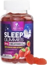 Gommies de sommeil pour adultes Extra Strength 8mg - Melatonine avec extrait de Passiflora pour sommeil reposé - Supplément de gommy à mélatonine de sommeil à action rapide, végétalien, non-OGM, goût de fraise savoureux - 60 Gommies