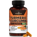 Nouveau Curcumine curmérique d'AGE avec Capsules Bioperine - Soutien naturel articulaire et sain avec 95% Curcuminoïdes normalisés pour la puissance et l'absorption - Non-OGM, sans gluten (90 Nombre (paquet de 1))