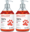 Huile de saumon pour chiens - peau saine et manteau, supplément alimentaire naturel d'huile de poisson Omega 3, acides gras de l'EPA et de la DHA, idéal pour le mouillage, l'allergie, les démangeaisons, la peau sèche, les articulations et la santé des os - (2 x 16,9 oz)