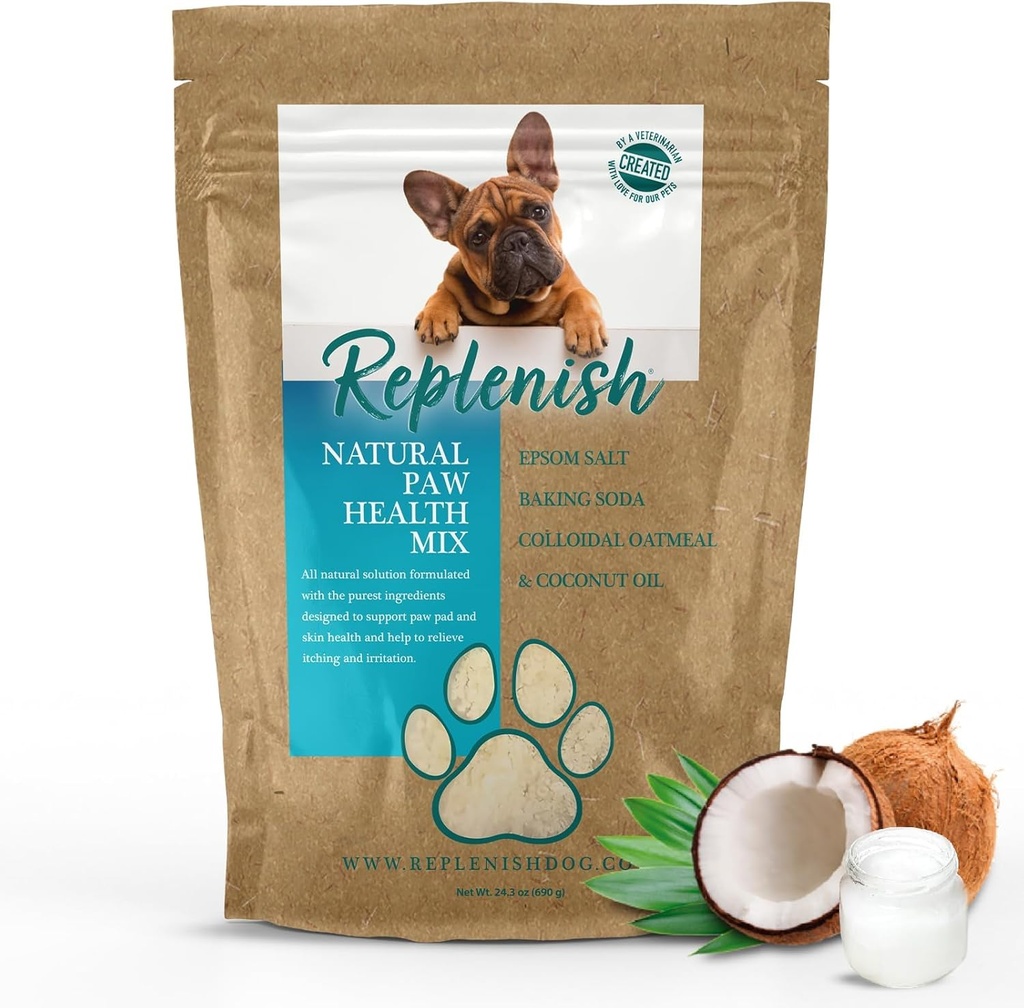 Solution de guérison de la patte de chien – tout sel d'épsom naturel pour chiens Paws - Solution de savonnage de la patte médicamentée et hydratant pour les pattes craquées sèches - Traitement du sel d'épsom - Protection de la patte de spa pour chiens