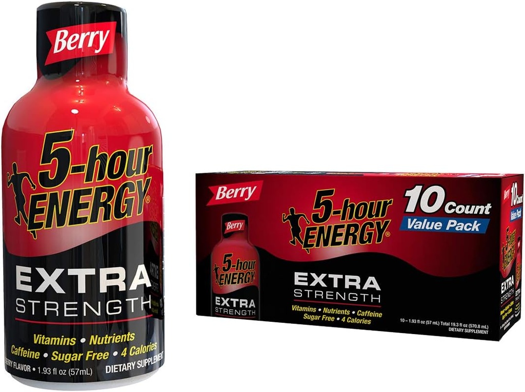 5 heures ENERGY® Shoot, extra-fort, Berry, 10 Pack