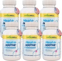 HEAL-N-SOOTHE Joint Support Suppléments - Enzymes protéolytiques comme Bromelain & Papain, avec Boswellia, Turmeric & Ginger- favorise la fonction digestive protéique et la défense du corps Wellness- 90 Compte (6 Pack)