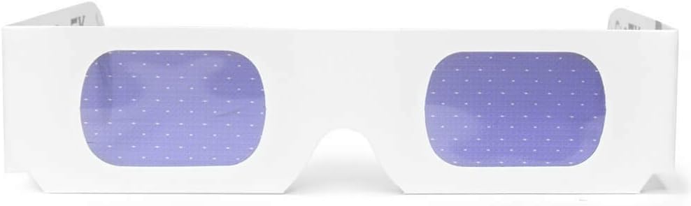 Verres de diffraction en carton de papier - Idéal pour les lumières de Noël, fêtes, raves, festivals de musique, spectacles de lumière, feux d'artifice