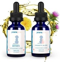 PranaAnimaux Régime d'immunité adrénale -Équilibre adrénal pour chiens avec Cushing et supplément de mélange d'immunité pour chiens et chats