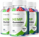 (3 Pack) Gummies de Rejuvazen - Formule officielle - Gummies de Chanvre Rejuvazen Formule de sucre de pression artérielle 300mg, Gummies de Rejuvazen Mélange de haute puissance gros calibre Gummies 25mg Par Gummy 1500mg (180 Gummies)