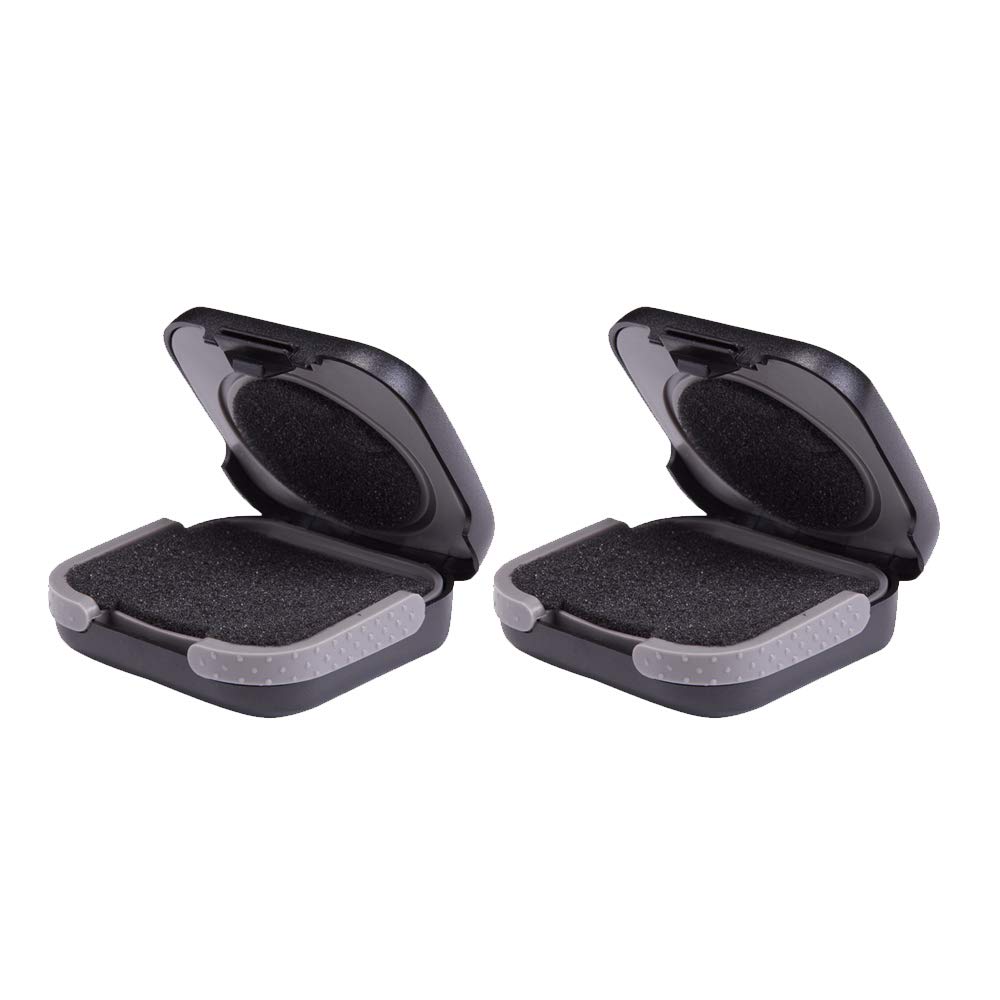 SOUNDLINK Hearing Aid Storage Case Hard - Hearing Aids Carrying Box Small Holder for CIC, ITC,not for BTE ABS Black (2 pcs in 1 Pack)