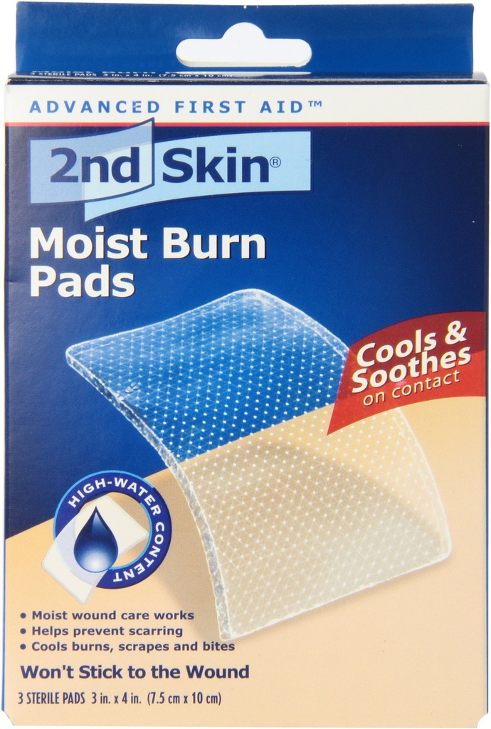 Spenco 2nd Skin Moist Burn Pads, Large (3 x 4 pouces), 3-Count