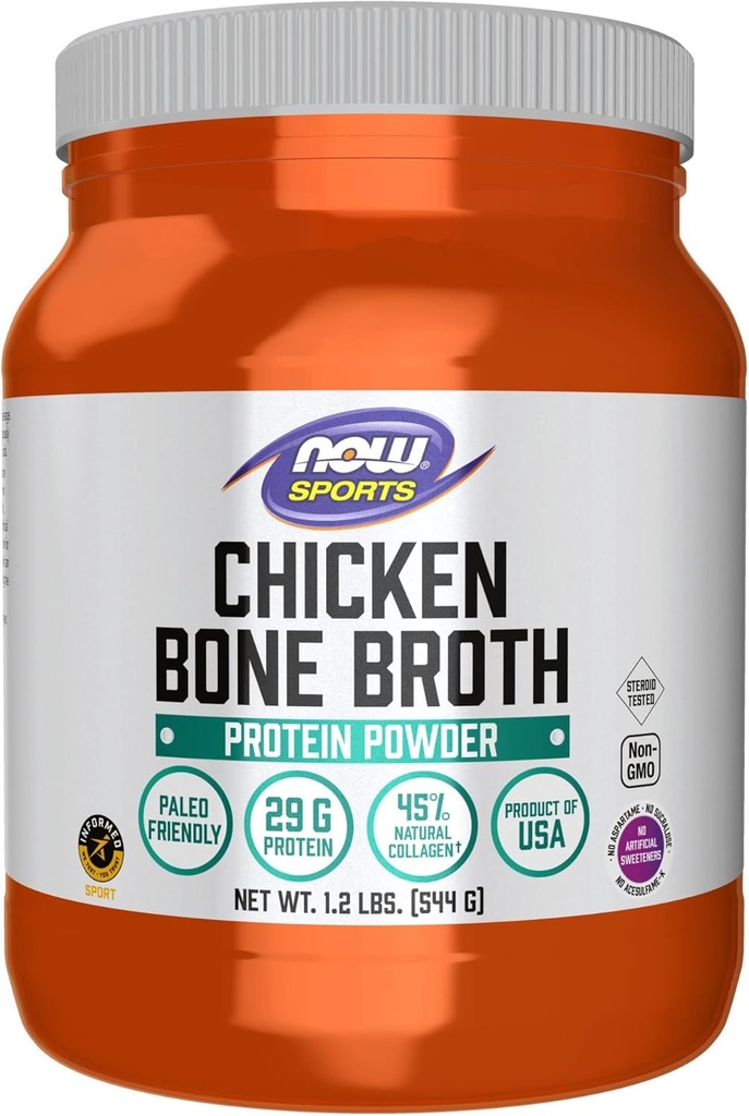 MAINTENANT Foods Sports Nutrition, Poudre à os de poulet avec extrait de os de poulet de qualité supérieure, 1,2-Pound
