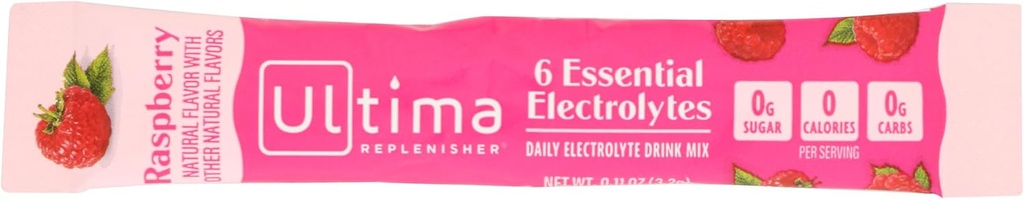 Ultima Replenisher Raspberry Electrolyte Drink Mix Unique, 0,11 OZ