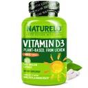 NATURELO Vitamin D - 5000 IU - Plant Based from Lichen - Natural D3 Supplement for Immune System, Bone Support, Joint Health - High Potency - Vegan - Non-GMO - Gluten Free - 180 Capsules