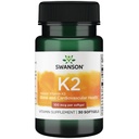 Swanson Vitamine K2 (Ménaquinone-7) - Supplément de vitamine pour la santé cardiovasculaire et osseuse - Fabriqué à partir de Natto japonais pour aider à réguler le calcium - (30 Softgels, 100mcg chacun)