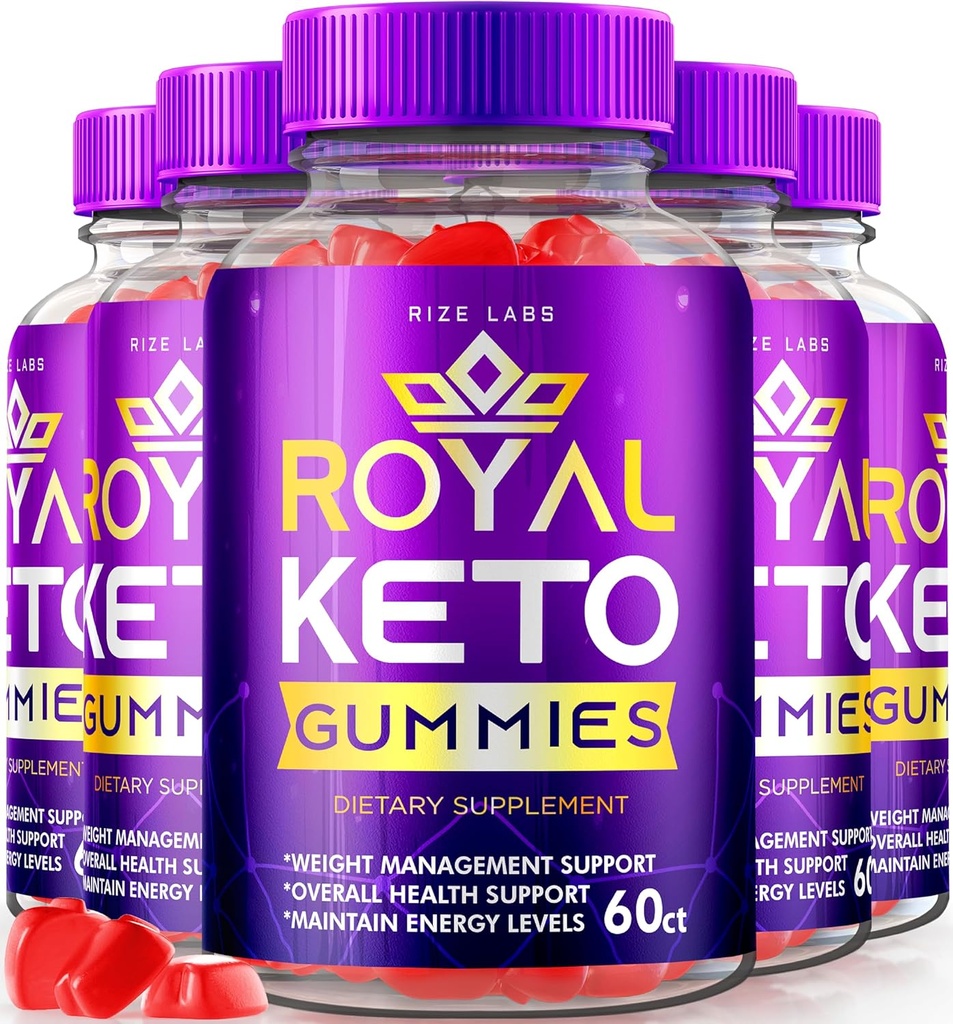 rize labs - Royal Keto Gummies - ACV Organic Support for Belly Fat & Weight Loss Diet, for Men & Women Apple Cider Vinegar Extra Strength Gummies (300 Gummies) (Pack of 5)