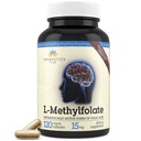 Téraputiques L-Méthylfolate 15mg.120 Capsules véganes Premium. Supplément 5-MTHF en Méthyle actif pour la méthylation de l'homocystéine d'humeur – Non-OGM sans gluten, sans remplissage - Soutien du cerveau acide folique