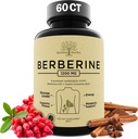 Supplément Berberine, Berberine 1200 Mg – Berberine HCL & Ceylan Cinnamon pour les femmes et les hommes – Capsules Berberine soutient le système immunitaire sain et la gestion du poids