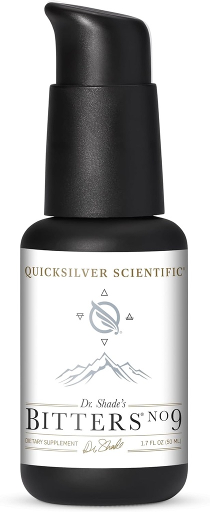 Quicksilver Scientific Dr. Shade's Bitters No. 9 - pour la digestion - Liposomique à action rapide amers digestifs avec chardon de lait, racine de dard et huile essentielle Juniper - Soutien digestif (50ml)