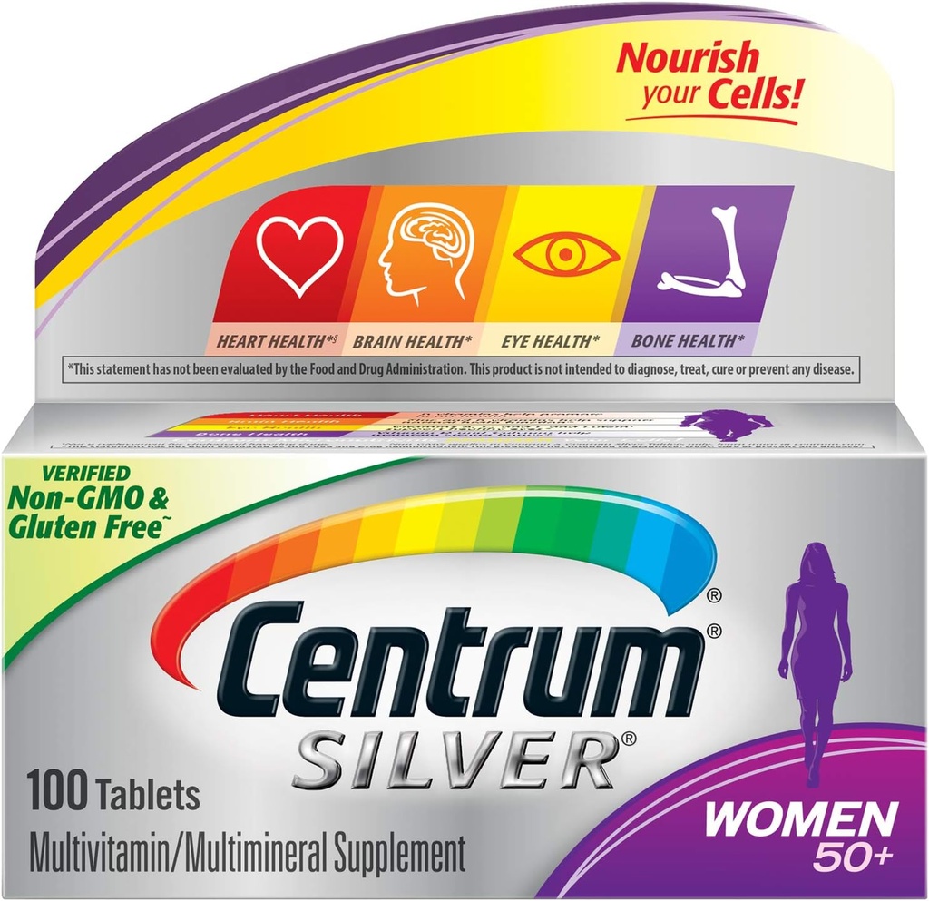 Centrum Silver Women Multivitamine/Supplément multiminéral (comprimés de 100 cents)