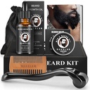 Kit de croissance et de grooming de la barbe - Huile de croissance (2Oz), Baume, Peigne, E-book, Sac de rangement, Mustache pour hommes