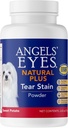 Anges : Yeux Naturels Plus Supplément de Pois Poudre de pomme de terre douce pour chiens, Prévenir la fourrure tachée, Légère, Feuille d'olive, Racine de marshmallow, Pas de blé ou de maïs, Ingrédients limités, Végétarien, 75g
