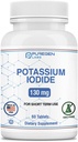Comprimés d'iodure de potassium 130 mg de comprimés d'iode casher, soutien thyroïdien – 60 comprimés
