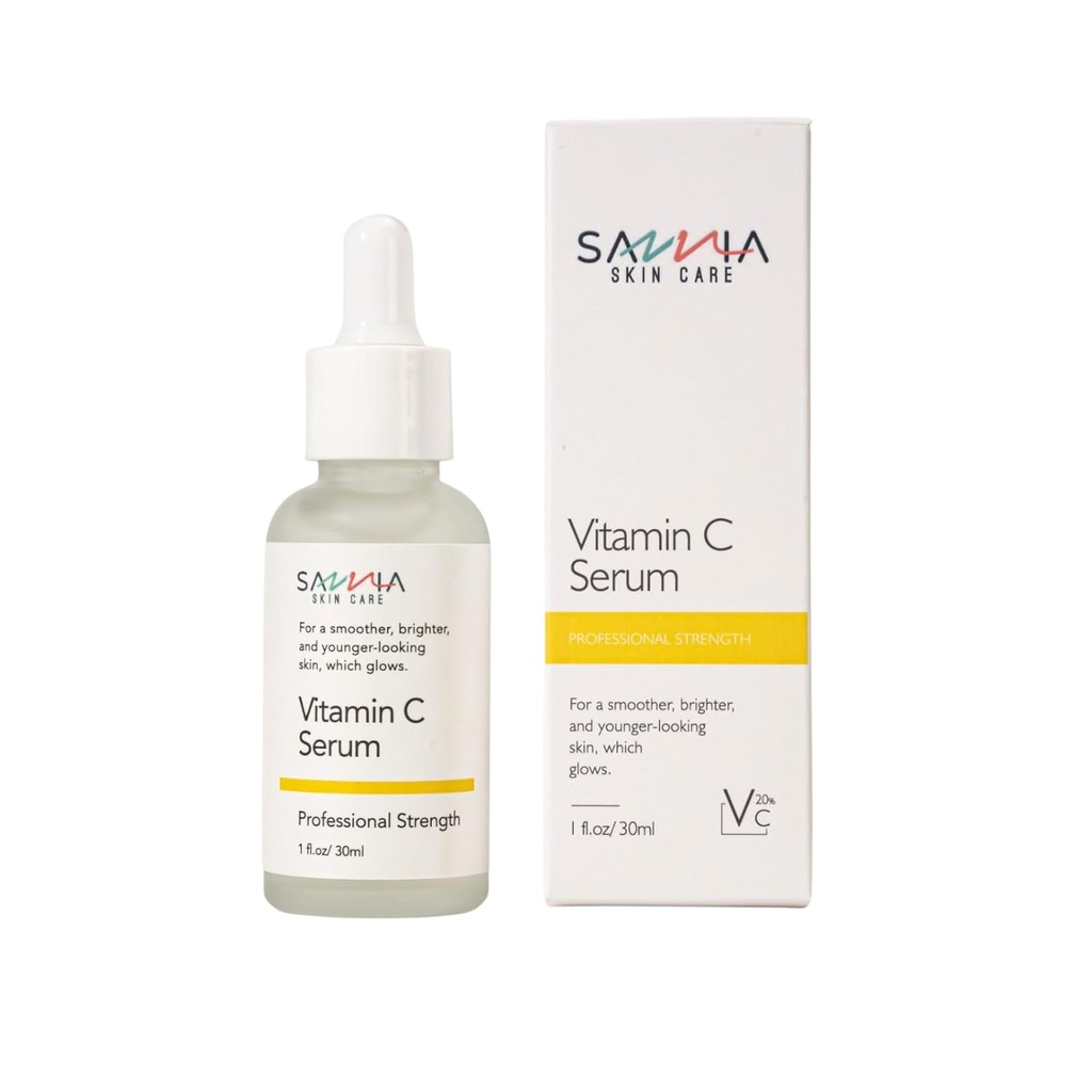 Sérum de vitamine C pour le visage, pour une peau plus lisse, plus brillante et plus jeune, qui gonfle, hydrate et évacue la peau, 1 fl.oz/30ml