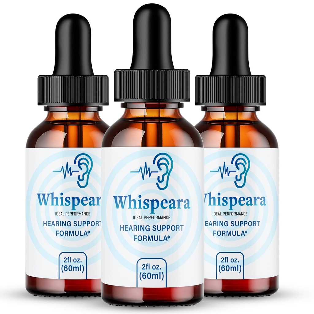 Whispeara Acouphène Relief pour les oreilles qui sonnent gouttes, anneau clair acouphène gouttes liquides, résistance maximale, supplément de formule auditive avancée, acouphène d'oreille, Whispeara Avis (3 pack)