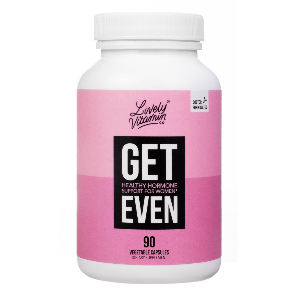 - Oui. Get Even - Mélange d'équilibre hormonal des femmes - aide à réduire la gravité des périodes, des SPM et de la ménopause - Soulagement des crampes et des ballonnements - Régulation de l'humeur - Période Douleur et malaise - 90 Compte