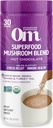 OM MUSHROOM SUPERFOOD Mélange de chocolat chaud – Cacao hollandais avec Mane de Lion, Reishi, Chaga & Turkey Tail – Soutient Focus, Calme et Stress Relief – 2g Sucre, 25 Calories – 8,47 oz Canister (30 portions)