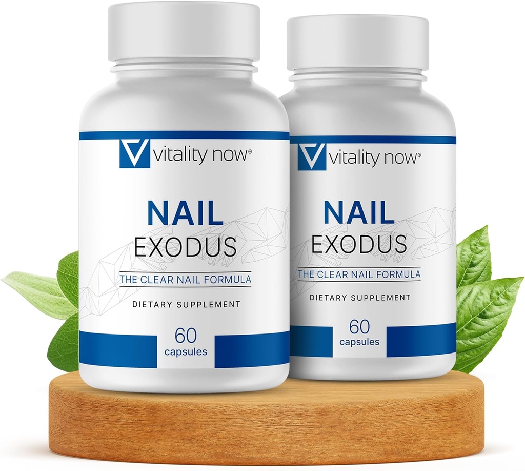 Exode de ongles - Vitalité Nails sains - Formule Premium pour les pieds plus sains - 60 capsules - Boîte de 2