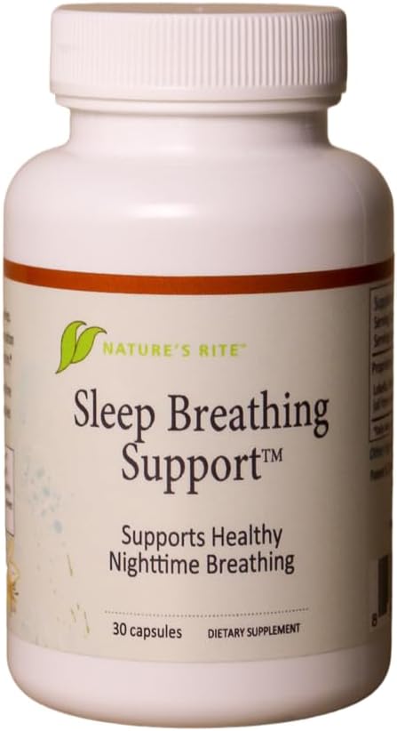 Nature's Rite Sleep Breathing Support - Assistance naturelle pour mieux dormir, améliorer le motif de respiration, 30 capsules, ingrédients à base de plantes naturelles, fabriqués aux États-Unis