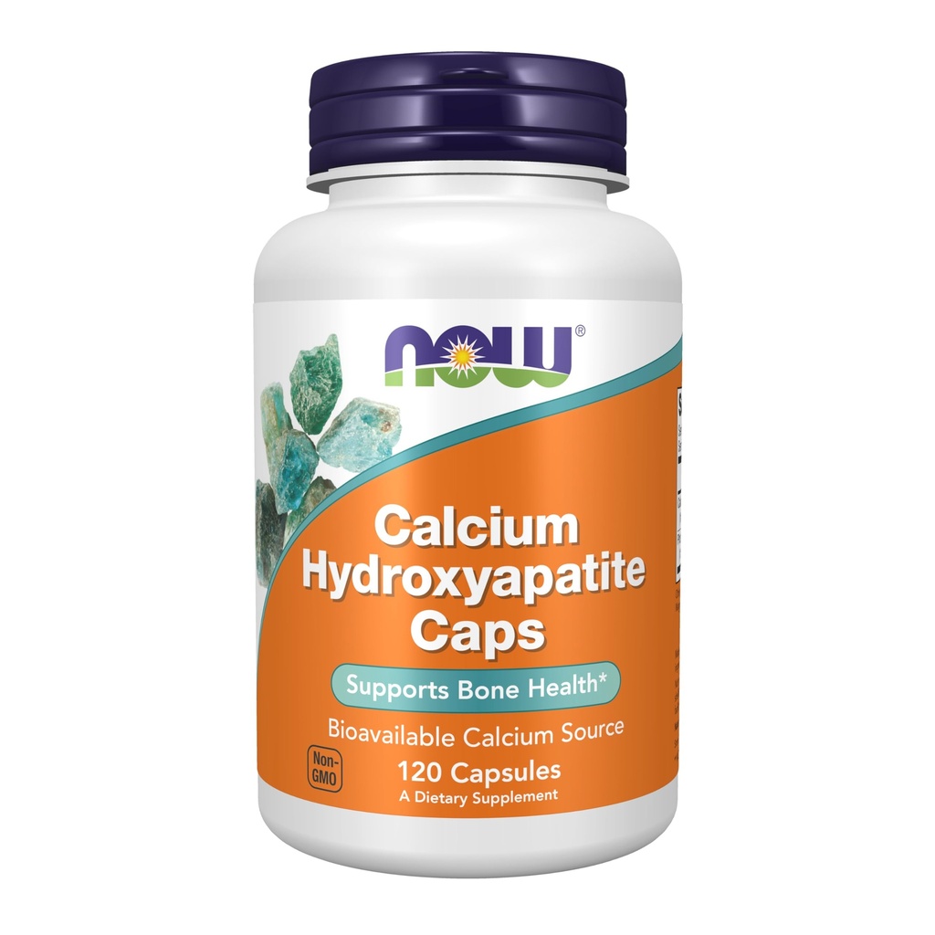 MAINTENANT Aliments suppléments, Calcium Hydroxyapatite Caps, soutient la santé osseuse*, 120 capsules