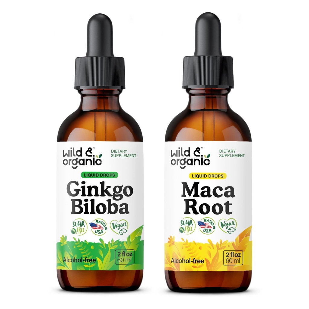 Ginkgo Biloba Teinture 2 fl oz & Maca Teinture 2 fl oz
