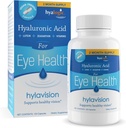Suppléments HylaVision pour la santé des yeux : Acide hyaluronique, Lutéine et Zeaxanthin Suppléments diététiques pour le soutien de la vision (120 gélules) – Formule végane par Hyalogic