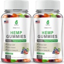 2 packs Gommies de chanvre Edibles pour la douleur de sommeil Huile de chanvre calme Infusion Gummy