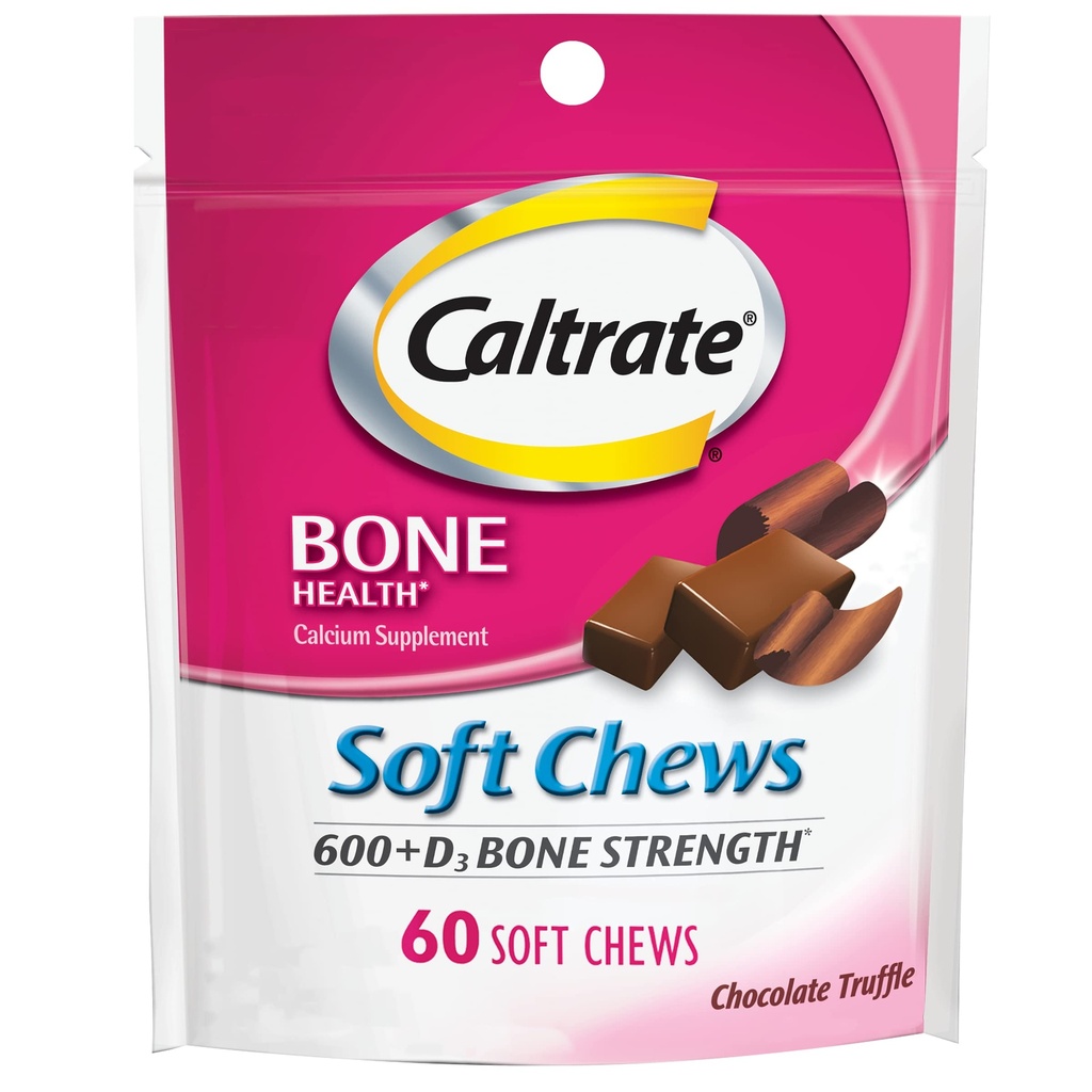 Supplément de vitamine D au calcium, truffe de chocolat - 60 Compte