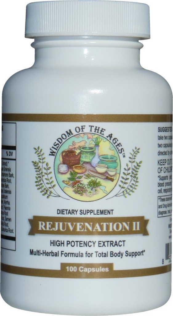 REJUVENATION II Supplément multi-herbaux pour le soutien corporel total! 100 gélules