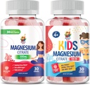 Gummies de magnésium pour les enfants - 500mg et Gummies de magnésium pour les adultes - 500mg.Calm Magnesium Chews - supplément de citrate de magnésium pour l'humeur et le soutien musculaire