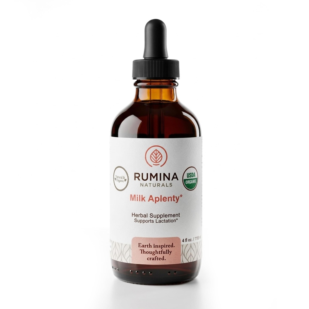 Lait Aplenty supplément d'allaitement: stimuler votre approvisionnement en lait naturellement! Supplément d'allaitement biologique certifié pour augmenter l'approvisionnement en lait maternel. Suppléments de lait maternel sans fénugrek, végétalien (4 Oz)