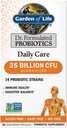 Jardin de la vie Dr. Formulé Probiotiques Soins quotidiens 30 Capsules 25 Million CFU 14 Fraises Imune Santé Digestive Balance, sans gluten, sans soie