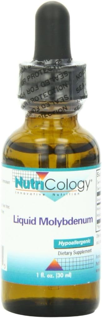 Nutricology Liquid Molybdenum Supplement - Sulfur Metabolism Support, 25mcg per Drop, Uric Acid, Trace Minerals, Liquid Drops - 1 Fl Oz